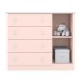 Cômoda Infantil Doce Sonho 1 Porta 4 Gaveta Rosa Acetinado - Qmovi
