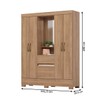 Guarda-Roupa Solteiro 4 Portas 2 Gavetas Jequitibá Brilho Bs07 - Briz