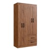 Guarda-Roupa Solteiro Cordova 4 Portas 2 Gavetas Castanho - Doripel