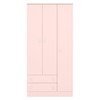 Guarda-Roupa de Bebê Doce Sonho 3 Portas 2 Gavetas Rosa Acetinado - Qmovi