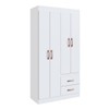Guarda-Roupa Solteiro Rosario 4 Portas 2 Gavetas Branco - Doripel