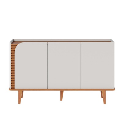 Balcão Buffet Jurerê 3 Portas Off White/Freijó - Colibri