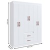 Guarda-Roupa Casal Riveira 6 Portas 2 Gavetas Branco - Doripel