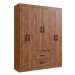 Guarda-Roupa Casal Riveira 6 Portas 2 Gavetas Castanho - Doripel