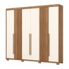 Guarda-Roupa Casal Norton 6 Portas 4 Gavetas Flex Nature/Off White - Henn