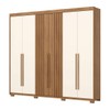Guarda-Roupa Casal Norton 6 Portas 4 Gavetas Flex Nature/Off White - Henn