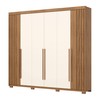Guarda-Roupa Casal Norton 6 Portas 4 Gavetas Flex Nature/Off White - Henn