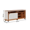Rack para TV Até 65 Polegadas Jurerê 2 Portas Freijó/Off White - Colibri