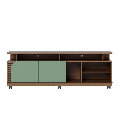 Rack para TV Até 75 Polegadas Jurerê 2 Portas Amêndoa/Hortelã 1800 - Colibri