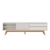 Rack para TV Até 75 Polegadas Veneza 1 Porta 2 Gavetas Off White - Colibri