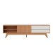 Rack para TV Até 75 Polegadas Veneza 1 Porta 2 Gavetas Freijó/Off White - Colibri