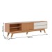 Rack para TV Até 75 Polegadas Veneza 1 Porta 2 Gavetas Freijó/Off White - Colibri