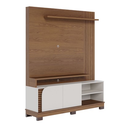 Estante para TV Até 65 Polegadas Jurerê 2 Portas Amêndoa/Off White 1500 - Colibri