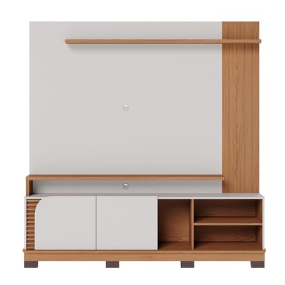 Estante para TV Até 75 Polegadas Jurerê 2 Portas Off White/Freijó 1800 - Colibri