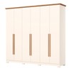 Guarda-Roupa Casal Leblon 6 Portas 6 Gavetas Nature/Off White - Henn