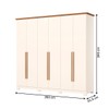 Guarda-Roupa Casal Leblon 6 Portas 6 Gavetas Nature/Off White - Henn