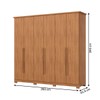Guarda-Roupa Casal Leblon 6 Portas 6 Gavetas Nature - Henn