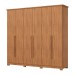 Guarda-Roupa Casal Leblon 6 Portas 6 Gavetas Nature - Henn