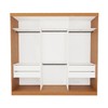 Guarda-Roupa Casal Itália 3 Portas 4 Gavetas Carvalho - Minastex
