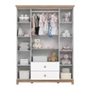 Guarda-Roupa Infantil Aconchego 4 Portas 2 Gavetas Branco/Jequitibá - Henn