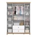 Guarda-Roupa Infantil Aconchego 4 Portas 2 Gavetas Branco/Jequitibá - Henn