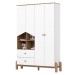 Guarda-Roupa Infantil Ternura 4 Portas 2 Gavetas Branco/Jequitibá - Henn