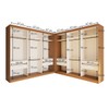 Closet Casal Paris Duo 8 Gavetas Carvalho/Branco - Minastex
