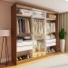 Closet Casal Paris 4 Gavetas Carvalho/Branco - Minastex