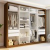 Closet Casal Florença 4 Gavetas Freijó/Branco - Minastex