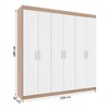 Guarda-Roupa Casal Montreal 6 Portas 2 Gavetas Demolição/Branco - Evidência Móveis