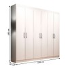 Guarda-Roupa Casal Montreal 6 Portas 2 Gavetas Branco - Evidência Móveis