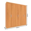 Guarda-Roupa Casal Montreal 6 Portas 2 Gavetas Cinamomo - Evidência Móveis