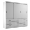 Guarda-Roupa Casal Isabela 3 Portas 9 Gavetas Branco - Evidência Móveis