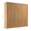 Guarda-Roupa Casal Isabela 3 Portas 9 Gavetas Cinamomo - Evidência Móveis