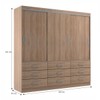 Guarda-Roupa Casal Isabela 3 Portas 9 Gavetas Demolição - Evidência Móveis