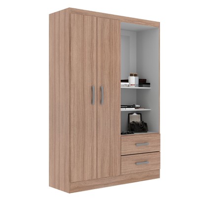 Guarda-Roupa Solteiro Capelinha 2 Portas 2 Gavetas com Espelho Demolição - Evidência Móveis