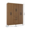 Guarda-Roupa Casal Turim 7 Portas 1 Gaveta Castanho - Poquema