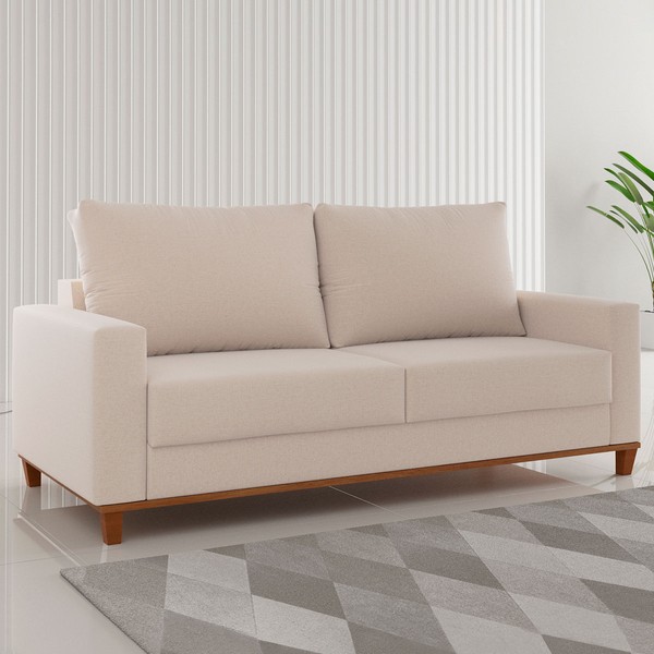 Sofá 2 Lugares Gibran Linho Bronze - Vian