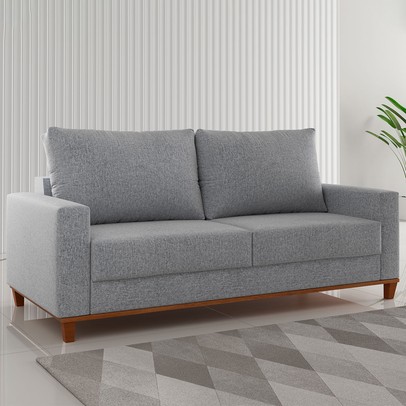 Sofá 2 Lugares Gibran Linho Inox - Vian