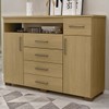 Cômoda Oslo 2 Portas 5 Gavetas Castanho - Mx Móveis