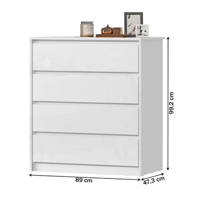 Cômoda Carla 4 Gavetas Branco - Mx Móveis