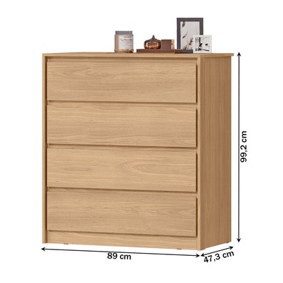 Cômoda Carla 4 Gavetas Castanho - Mx Móveis