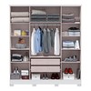 Guarda-Roupa Casal Monaco 4 Portas 2 Gavetas com Espelho Branco - Mx Móveis