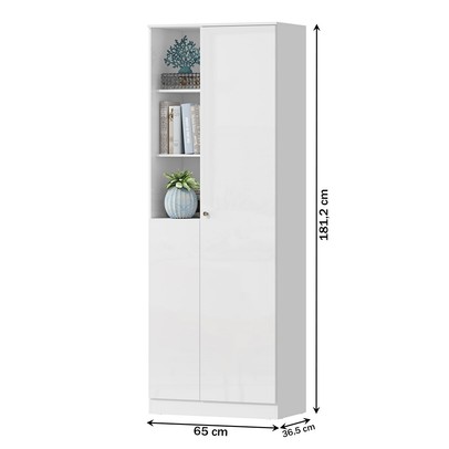 Sapateira Lince 2 Portas 8 Prateleiras Branco - Mx Móveis