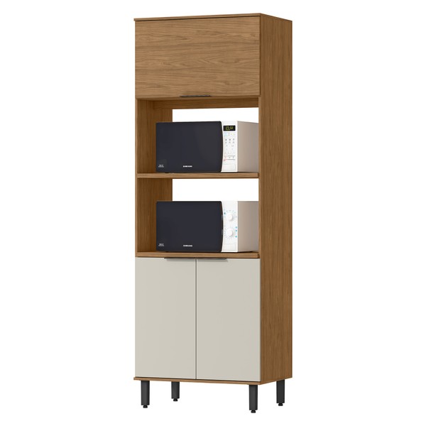 Torre Quente Toscana 3 Portas 100% Mdf Freijó/Off White Tto01 - Mx Móveis