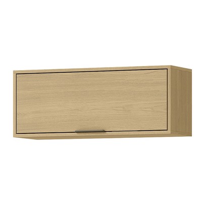 Armário Aéreo de Cozinha 80 Cm Glória 1 Porta Basculante Castanho - Mx Móveis