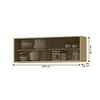 Armário Aéreo Cozinha 120 Cm Glória 2 Portas com Vidro Castanho - Mx Móveis
