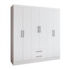 Guarda-Roupa Casal ártico 6 Portas 2 Gavetas Branco - Panorama Móveis