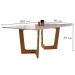 Mesa de Jantar 8 Lugares Itália com Vidro Cinamomo/Off White/Bege - Panorama Móveis