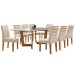 Mesa de Jantar 8 Lugares Itália com Vidro Cinamomo/Off White/Bege - Panorama Móveis